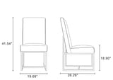 Manhattan Comfort Element Modern 6-Piece Dining Chairs Blue 4-DC2930-BL