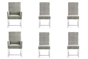 Manhattan Comfort Element Modern 6-Piece Dining Chairs Steel 4-DC2930-ST