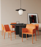 Manhattan Comfort Paris Modern 6-Piece Dining Chairs Coral 4-DC3432-CO