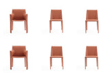 Manhattan Comfort Paris Modern 6-Piece Dining Chairs Clay 4-DC3432-CY