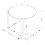 Gales Round 46.54 Dining Table in Greige - Set of 5 4-DT-82705-OW Manhattan Comfort