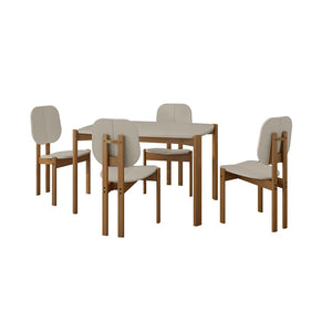 Gales 47.24 Dining Table in Greige - Set of 5 4-DT-82901-OW Manhattan Comfort