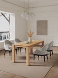 5-Piece Rockaway 70.86 Dining Set with 4 Carrington Chairs in Natural and Light Grey 4-DT02DC089AR-NALG Manhattan Comfort