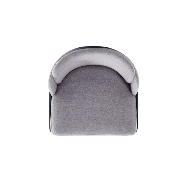 5-Piece Hathaway  47.24  Round Dining Set in Black with 4 Flor  Dining Chairs in Grey 4-DT03DC052-GY Manhattan Comfort