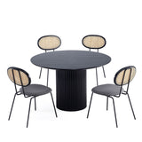 Hathaway 47.24 Round Dining Set with 4 Jardin Chairs