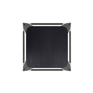 English Elm Cierra Set of 4 Commercial-Grade Backless Metal Counter Stools for Café, Kitchen, or Dining Use Black Resin Wood Seat/Black Frame 24"H 4-ET-31320-24-BK-R-PL2B-GG