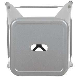 English Elm Cierra 4-Piece Stackable Metal Counter-Height Bar Stools for Kitchen and Commercial Use, Stylish Design Silver 24"H 4-ET-31320-24-SV-R-GG