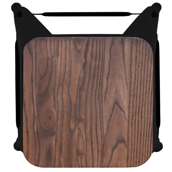 English Elm Cierra 24" High Metal Counter-Height Stools - Stylish Stackable Set of 4 for Modern Spaces Black 24"H 4-ET-31320W-24-BK-R-GG