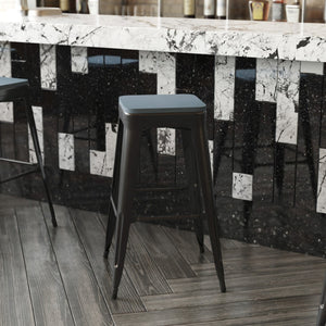 English Elm Perry Poly Resin Square Replacement Seats for Stylish Metal Barstools in All-Weather Durability Teal-Blue 4-JJ-SEA-PL02-CB-GG