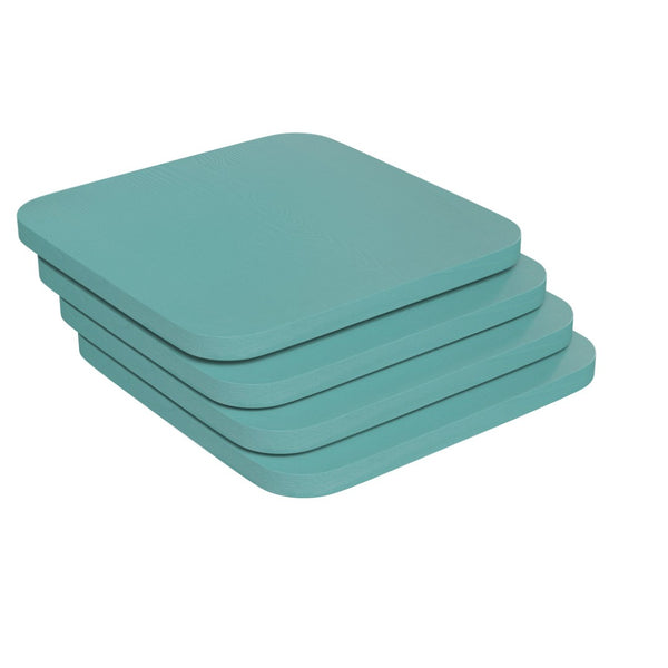 English Elm Perry Poly Resin Square Replacement Seats for Stylish Metal Barstools in All-Weather Durability Mint 4-JJ-SEA-PL02-MINT-GG