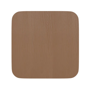 English Elm Perry Poly Resin Square Replacement Seats for Stylish Metal Barstools in All-Weather Durability Teak 4-JJ-SEA-PL02-TEAK-GG