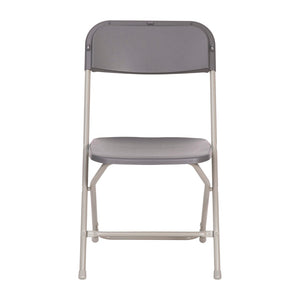 English Elm Hercules Big and Tall Commercial Folding Chair 4-Pack - Heavy-Duty, Extra-Wide, Easy-Clean Seating Gray 4-LE-L-3-W-GY-GG