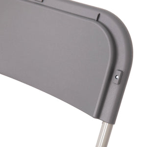 English Elm Hercules Big and Tall Commercial Folding Chair 4-Pack - Heavy-Duty, Extra-Wide, Easy-Clean Seating Gray 4-LE-L-3-W-GY-GG