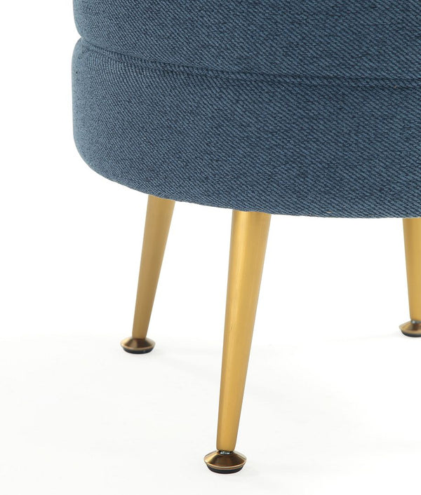 Bailey Ottoman in Multicolor with Gold Feet- Set of 4 4-OT003-GD Manhattan Comfort