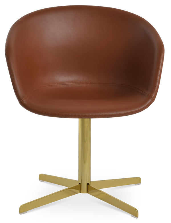Soho Concept Crescent 4 Star Swivel Chair - Stylish Ergonomic Dining Chair In Wool Or Boucle With 10-year Warranty Gold  Soho-concept-dining-chair-00016