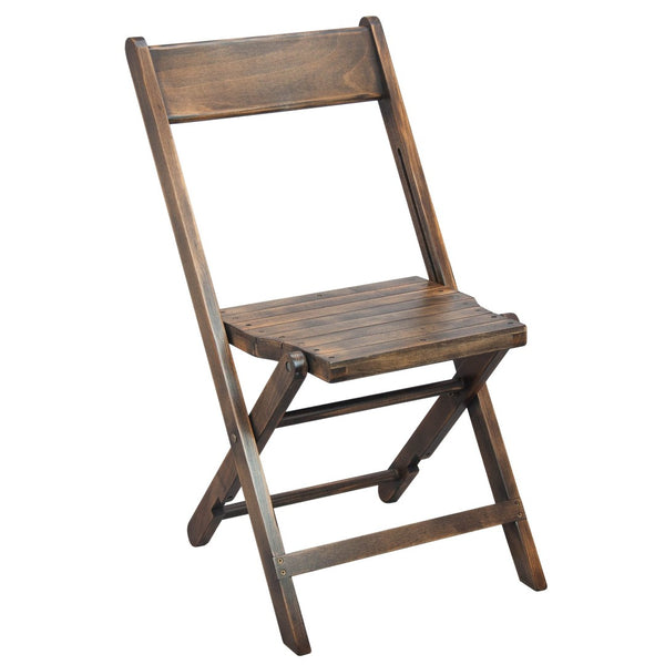 English Elm Natalie Commercial Wooden Folding Chair - Antique Black Beechwood, No Assembly, Durable & Stylish 4-WFC-SLAT-AB-GG