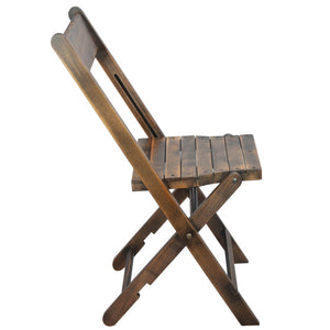 English Elm Natalie Commercial Wooden Folding Chair - Antique Black Beechwood, No Assembly, Durable & Stylish 4-WFC-SLAT-AB-GG