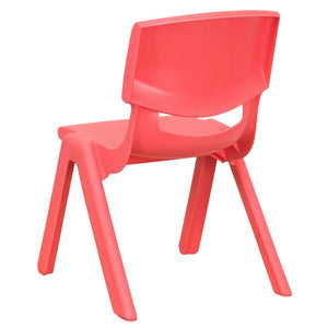 English Elm Whitney Stackable School Chair Set of 4 - Safe, Durable, Lightweight Seating for Little Learners Red 4-YU-YCX4-003-RED-GG