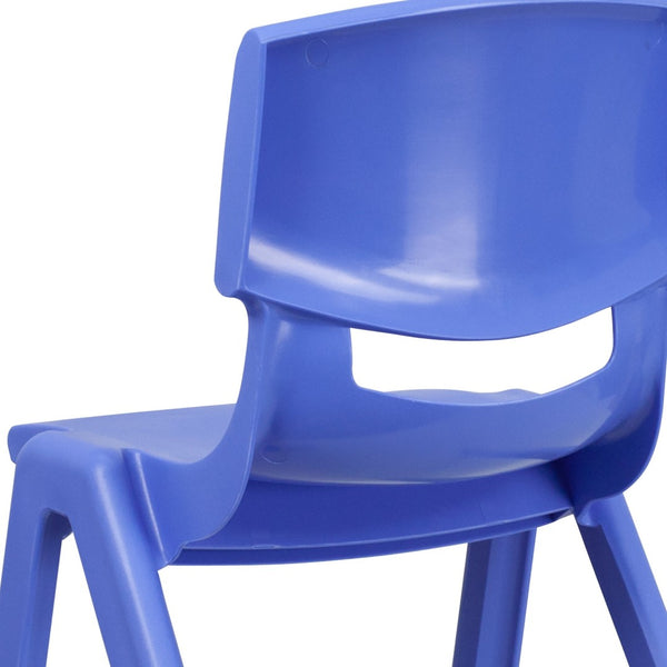 English Elm Whitney 4 Pack Stackable School Chairs for Kids - Durable, Lightweight, Safe Seating Solution for Classrooms Blue 4-YU-YCX4-005-BLUE-GG