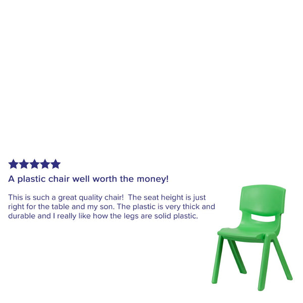 English Elm Whitney 4 Pack Stackable School Chairs for Kids - Durable, Lightweight, Safe Seating Solution for Classrooms Green 4-YU-YCX4-005-GREEN-GG