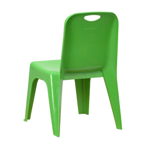 English Elm Whitney 4 Pack Plastic Stackable School Chairs for Kids - Safe, Lightweight, and Durable Seating Solution Green 4-YU-YCX4-011-GREEN-GG