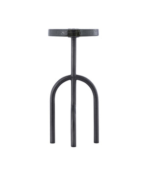 Currey & Company Grove Artisan Cast Glass Drinks Table with Sculptural Mangrove Root Aluminum Base 4000-0212
