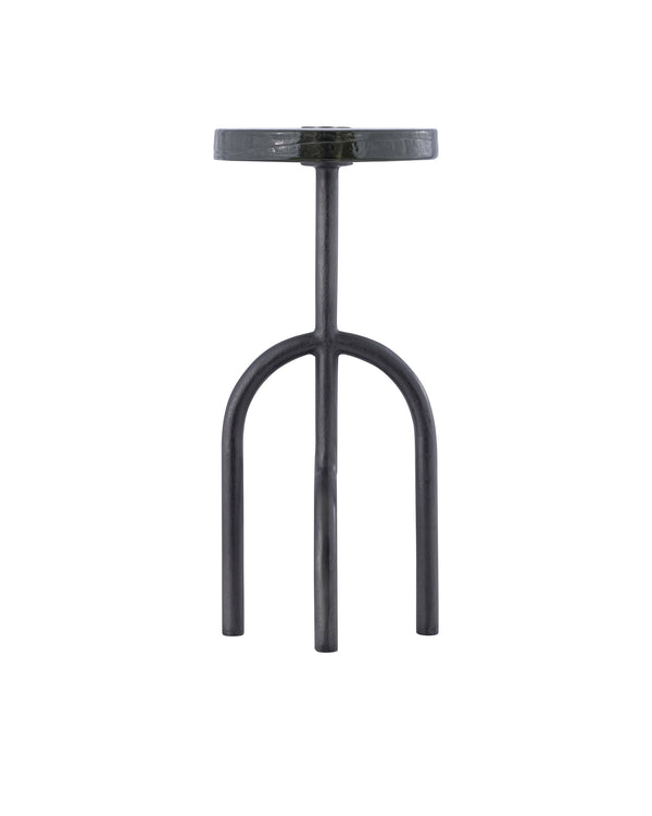 Currey & Company Grove Artisan Cast Glass Drinks Table with Sculptural Mangrove Root Aluminum Base 4000-0212