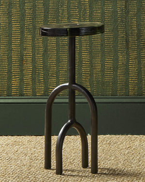 Currey & Company Grove Artisan Cast Glass Drinks Table with Sculptural Mangrove Root Aluminum Base 4000-0212