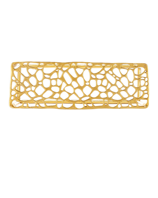 Currey & Company Honeycomb Gold Cast Aluminum Console Table Sculptural Lattice for Bold Entryways 4000-0232