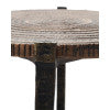 Currey & Company Unity Cast Aluminum Accent Table with Swirling Relief Pattern and Antique Bronze Finish 4000-0256