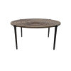 Currey & Company Unity Round Cast Aluminum Cocktail Table with Sculptural Concentric Relief Bronze Finish 4000-0257