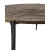 Currey & Company Unity Round Cast Aluminum Cocktail Table with Sculptural Concentric Relief Bronze Finish 4000-0257