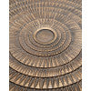 Currey & Company Unity Round Cast Aluminum Cocktail Table with Sculptural Concentric Relief Bronze Finish 4000-0257