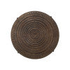 Currey & Company Unity Round Cast Aluminum Cocktail Table with Sculptural Concentric Relief Bronze Finish 4000-0257