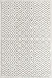 Unique Loom Outdoor Trellis Kafes Machine Made Geometric Rug Ivory, Gray 6' 1" x 9' 0"