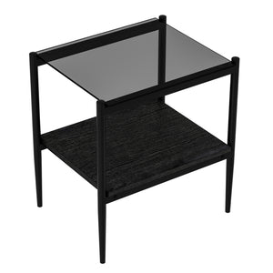 English Elm Coffee Table And End Tables Set Of 3 - Modern Glass & Mdf Design For Stylish Living Room Decor W241S00065