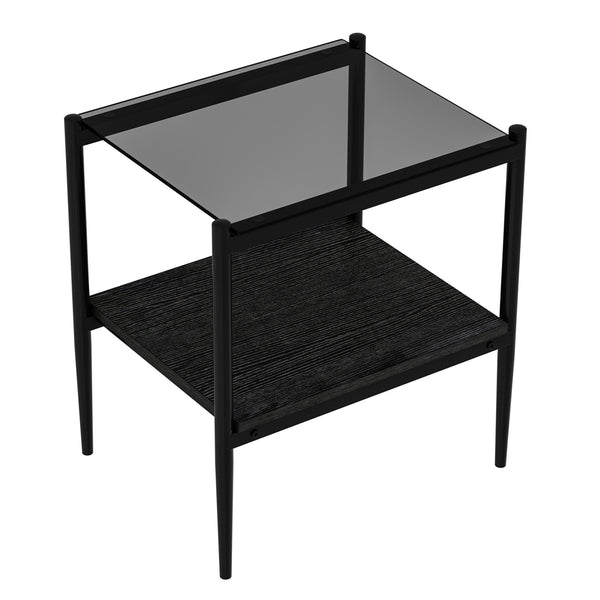 English Elm Coffee Table And End Tables Set Of 3 - Modern Glass & Mdf Design For Stylish Living Room Decor W241S00065