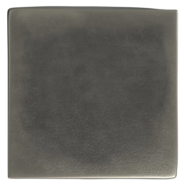 English Elm Danner Cast Aluminum Side Table in Graphite Finish — Handcrafted 17" Square End Table, Textured Robust Design B136P239037