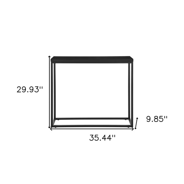 Homeroots 35" Black Frame Console Table   400514