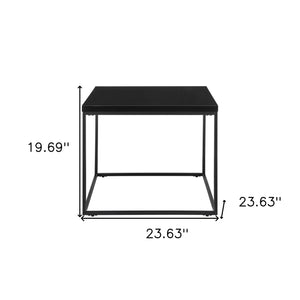 Homeroots 20" Black Square End Table   400528