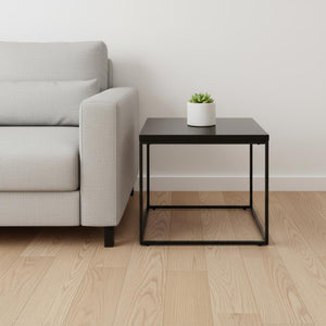 HomeRoots 20" Black Square End Table - Sleek Minimalist Design for Versatile Living Room & Bedroom Decor 400528