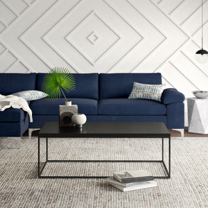 Homeroots 47" Black Metal Coffee Table   400551