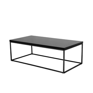 Homeroots 47" Black Metal Coffee Table   400551