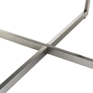 Homeroots 36" Black And Silver Faux Marble Round Coffee Table   400560