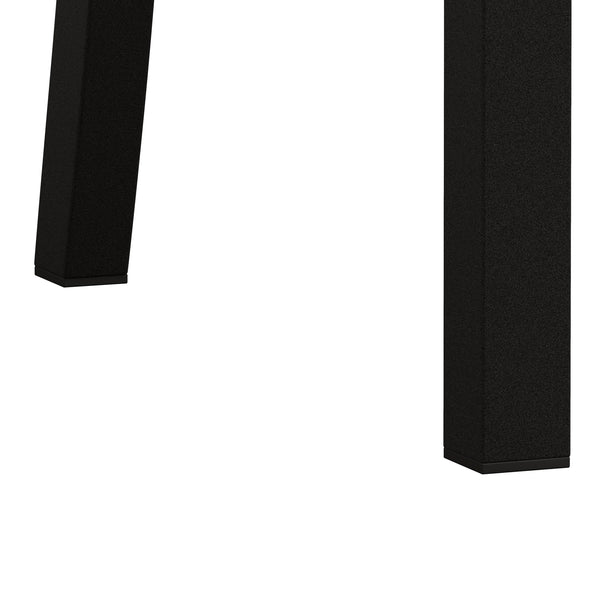 English Elm Metal Dining Chairs Set Of 4 - Sleek Black Pu Leather & Sturdy Steel Legs For Modern Spaces W757P232711