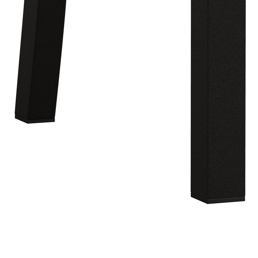 English Elm Metal Dining Chairs Set Of 2 - Sleek Armless High Back Design, Durable Pu Leather, Modern Black Finish W757P232710