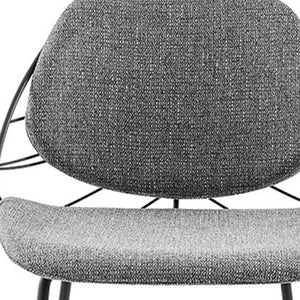 Homeroots Set Of Two 26" Light Gray And Black Steel Low Back Counter Height Bar Chairs   400571