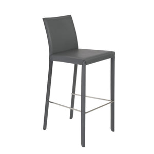 Homeroots Set Of Two 30" Steel Low Back Bar Height Bar Chairs   400609