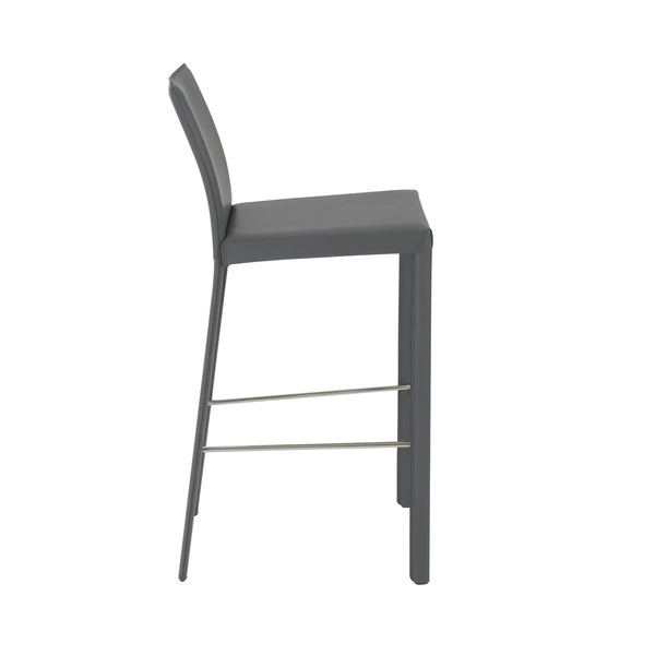 Homeroots Set Of Two 30" Steel Low Back Bar Height Bar Chairs   400609