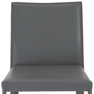 Homeroots Set Of Two 26" Gray Steel Low Back Counter Height Bar Chairs   400612